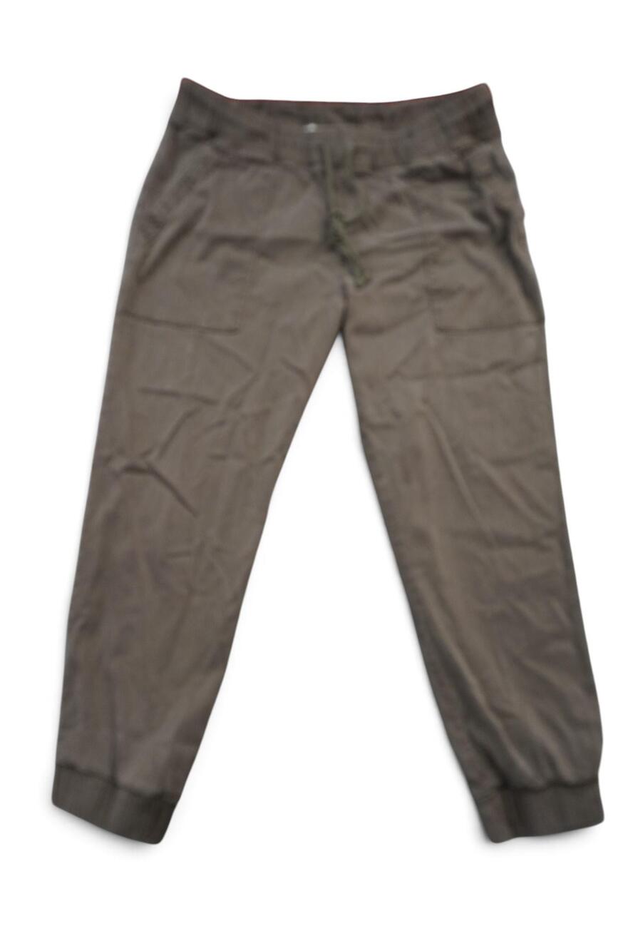 Bella Dahl Pants Womens Large Green Lyocell Twill Jogger Elastic Waist Cuffed